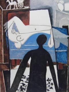 パブロ・ピカソ、【影】、希少画集画、新品高級額・額装付、状態良好