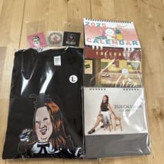 もんじょり 藤沢なな トレーナー黒L 2026カレンダー ステッカー3種