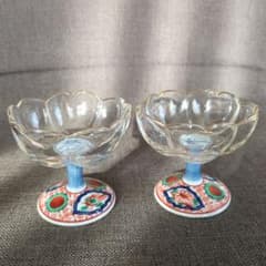 値下げ※三洋陶器 つみき 龍峰窯 ガラス デザート鉢 和食器 2個セット