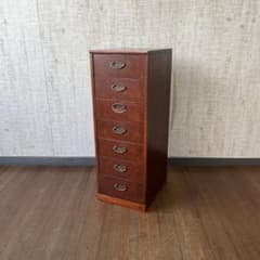アンティーク】昭和レトロ 木製 7杯 収納箪笥 小物和箪笥 チェスト 古