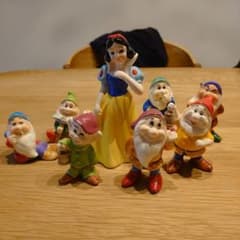 白雪姫と七人の小人 陶器 置物 東京ディズニーランド 白雪姫 7人の小人