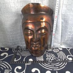 骨董6銅色 神楽面 約20cm - メルカリ
