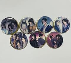 魔道祖師 完結記念展 ゴールドメタリック 缶バッジ 7点 江澄 金凌