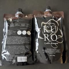 KURO クリームシャンプー ダークブラウン 400g 2個セット - メルカリ
