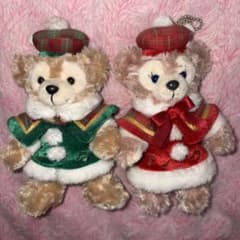 ディズニークリスマス ダッフィー シェリーメイ ぬいぐるみバッジ