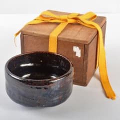 茶道具 楽吉左衛門 旦入作 黒楽茶碗 共箱 M R5219 - メルカリ