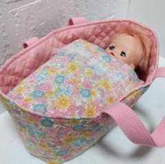 メルちゃん ハンドメイド クーファン ソランちゃん お布団 小花 ピンク