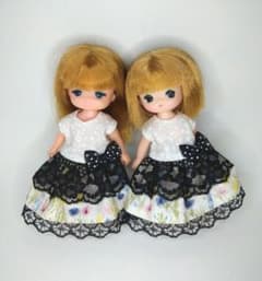 1044☆ ハンドメイド リカちゃん ミキちゃん マキちゃん 服 ワンピース