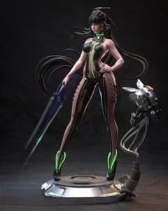 ステラブレイド ガレージキット ガレキ 未塗装未組立 1/7 イヴ 美女