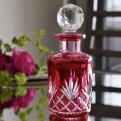 美品☆オールドバカラBACCARAT 金赤被せ ドゥエ 香水瓶 Sサイズ☆極