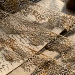 ジャンクジャーナル素材☆草木×錆染ケミカルレース1メートル200 - メルカリ