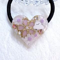 ④-⑲レジンヘアゴム。シマエナガ。ハート。サクラ。スターフラワー