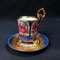 ☆値下げ☆大橋陶器 OHASHI CHINA デミタスカップ＆ソーサー猫足カップ