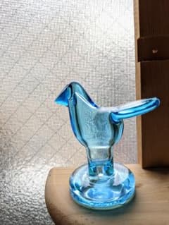 シエッポsieppo 脚付き羽根ありヴィンテージブルー希少バード