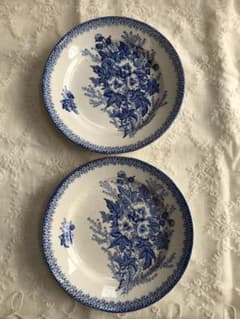 フランスアンティーク皿2枚セットONNAING窯オナン窯