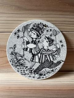 ビヨンヴィンブラッド大型レアなスタジオ作品可愛い少女絵皿1955年初期