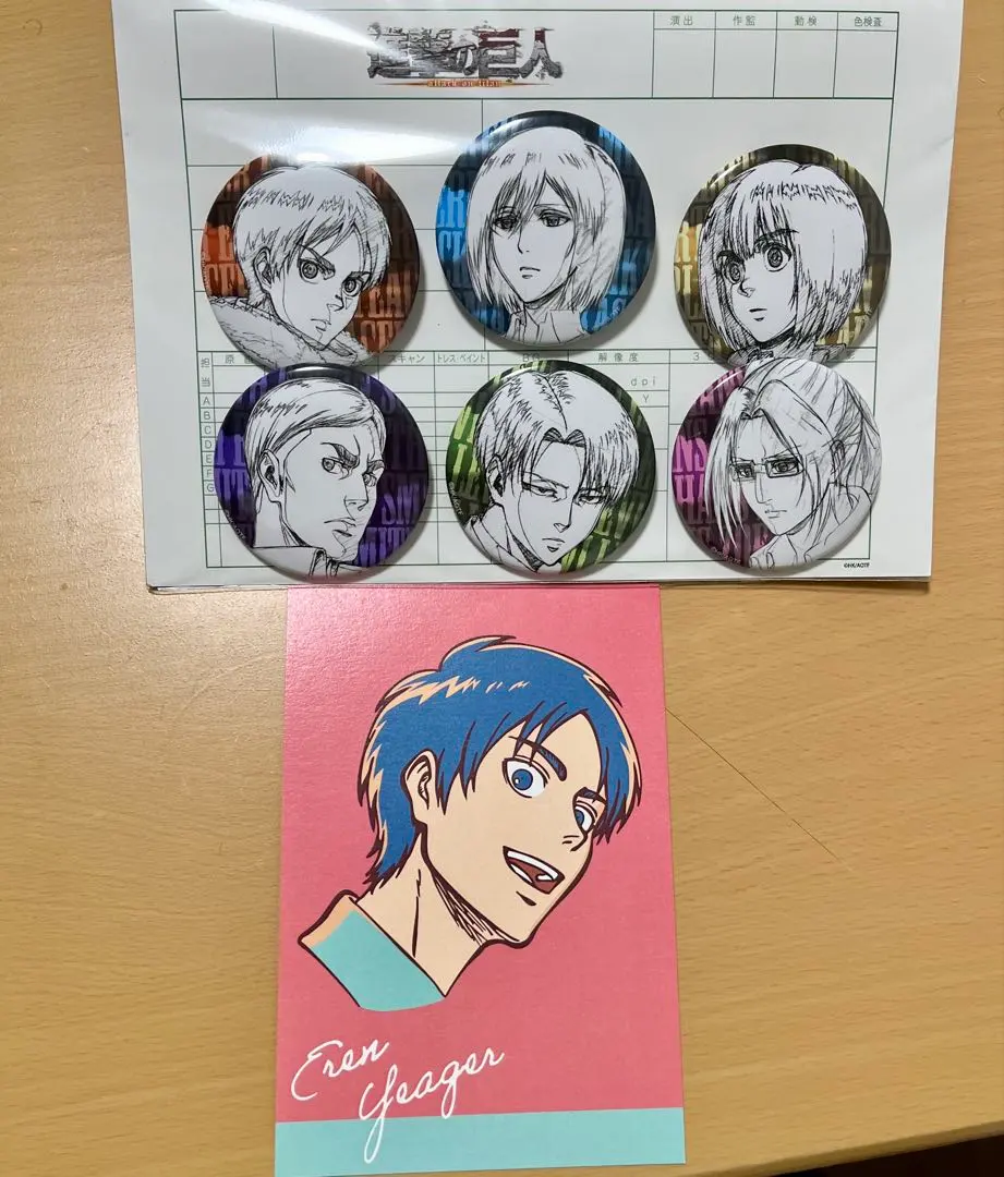 よ*読様 進撃の巨人 スペシャルイベント 原画 缶バッジリヴァイ WIT ST