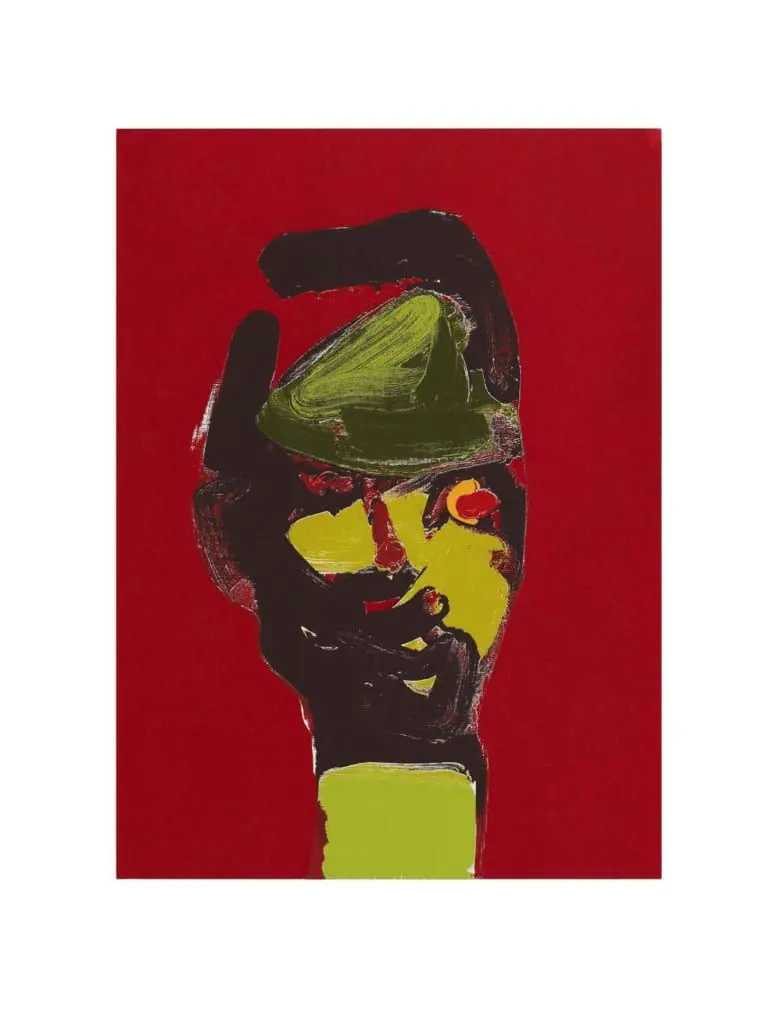 井田幸昌シルクスクリーンSelf portrait ED10