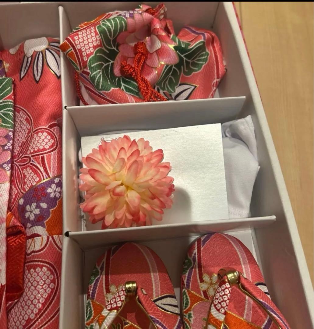 【未使用品】七五三 子供用 花柄 ピンク系 セット　３歳