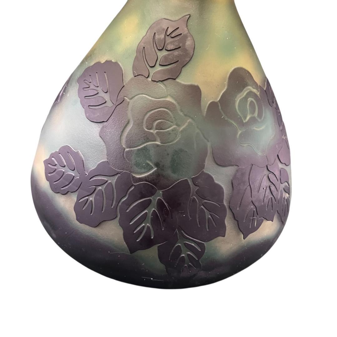 ガレ風　テーブルランプ　フロアランプ　アンティーク調　高さ31cm