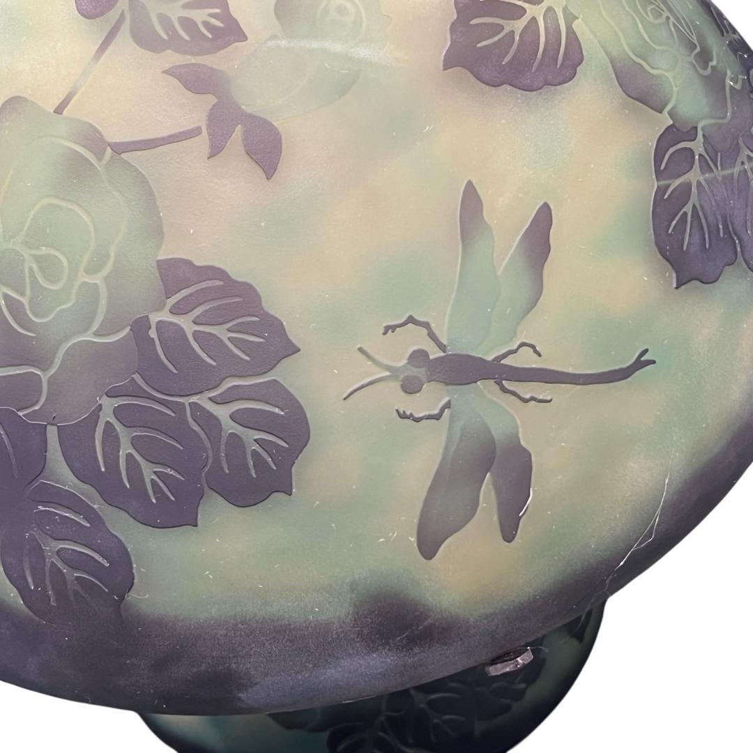 ガレ風　テーブルランプ　フロアランプ　アンティーク調　高さ31cm