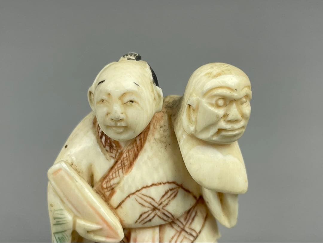 時代根付 天然素材 細密彫刻