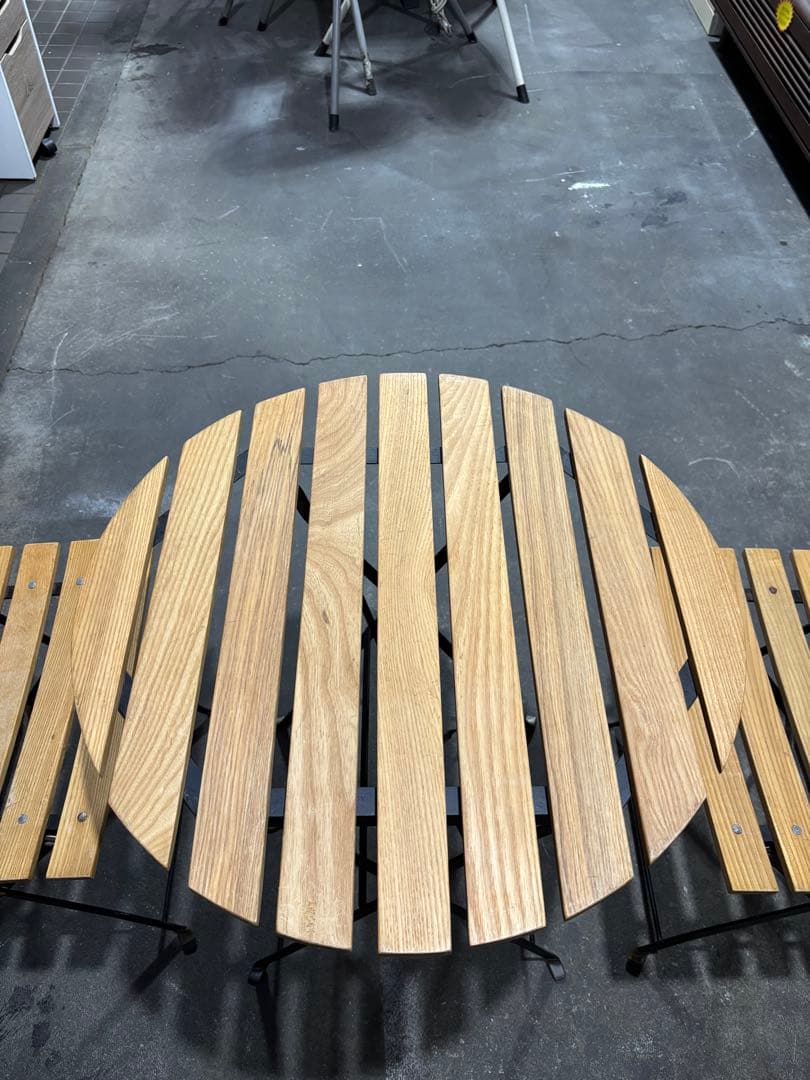 ガーデンテーブル&チェアセット 木目