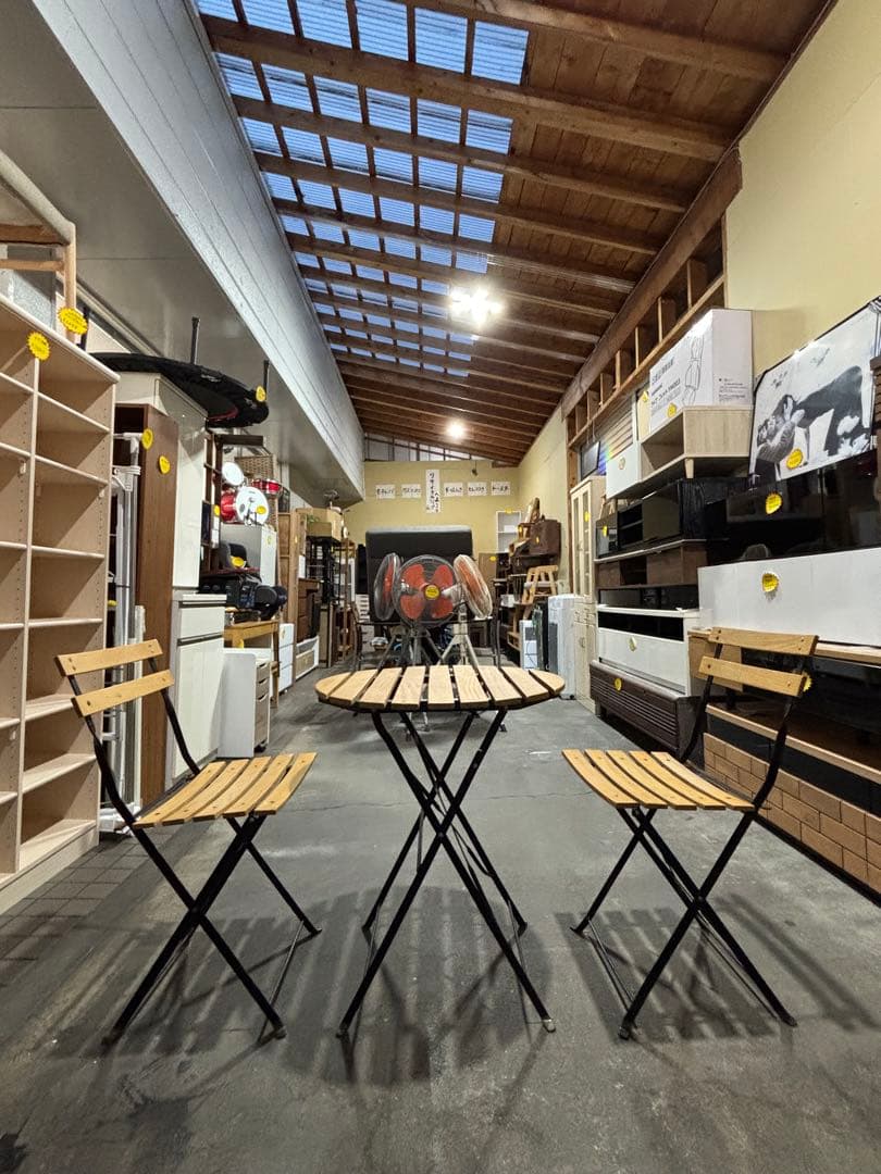 ガーデンテーブル&チェアセット 木目