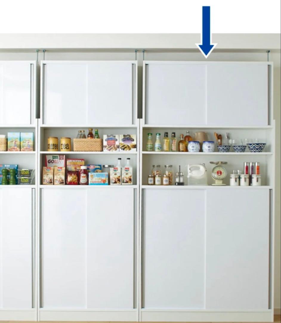 【美品、送料込み】スライド式　棚　収納庫　引き戸　薄型