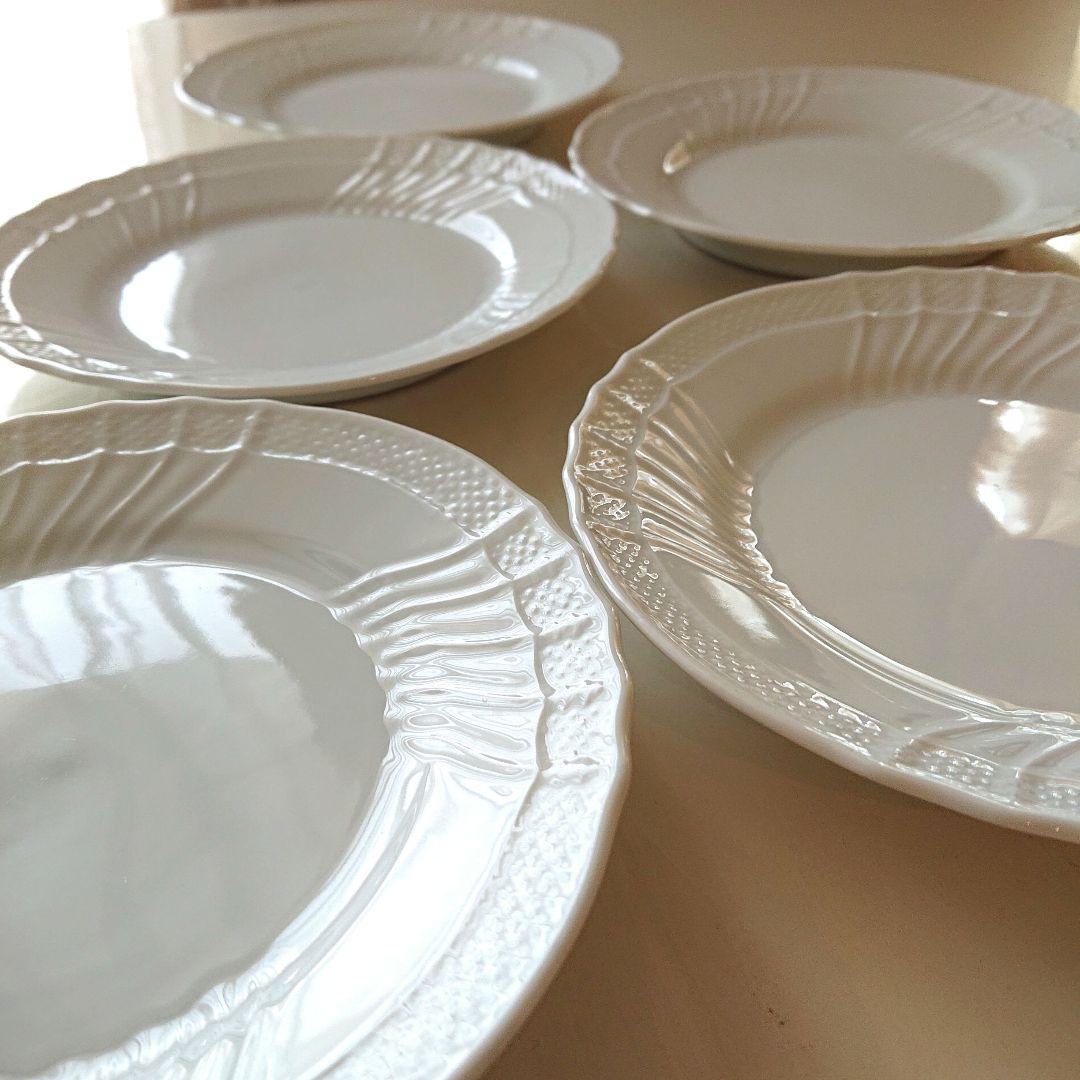 リチャードジノリ ベッキオホワイト 17㎝ プレート 5枚セット