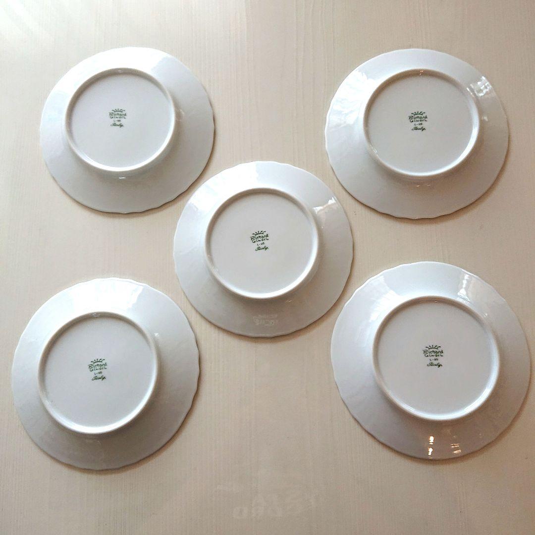 リチャードジノリ ベッキオホワイト 17㎝ プレート 5枚セット