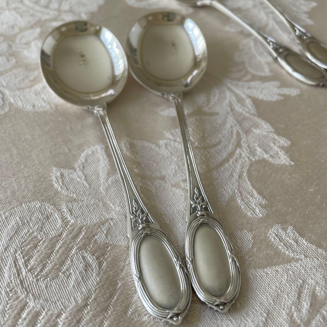 リボン♡ フレンチシルバー　アイスクリーム　スプーン　2本