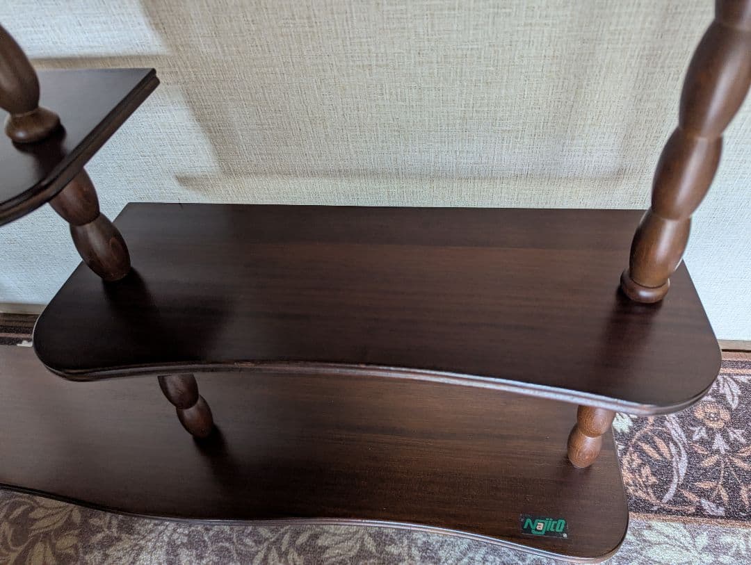 ナジコ 壁掛けシェルフ ミッドセンチュリー木製　壁掛け 古家具 飾り棚