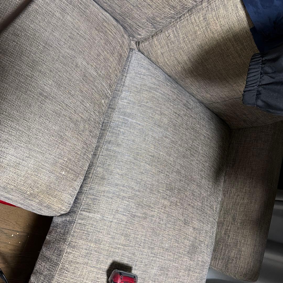 グレー ファブリック コーナーソファ ３人掛け