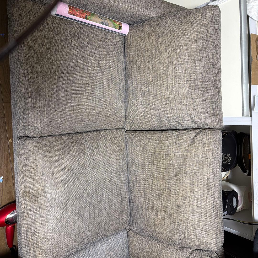 グレー ファブリック コーナーソファ ３人掛け