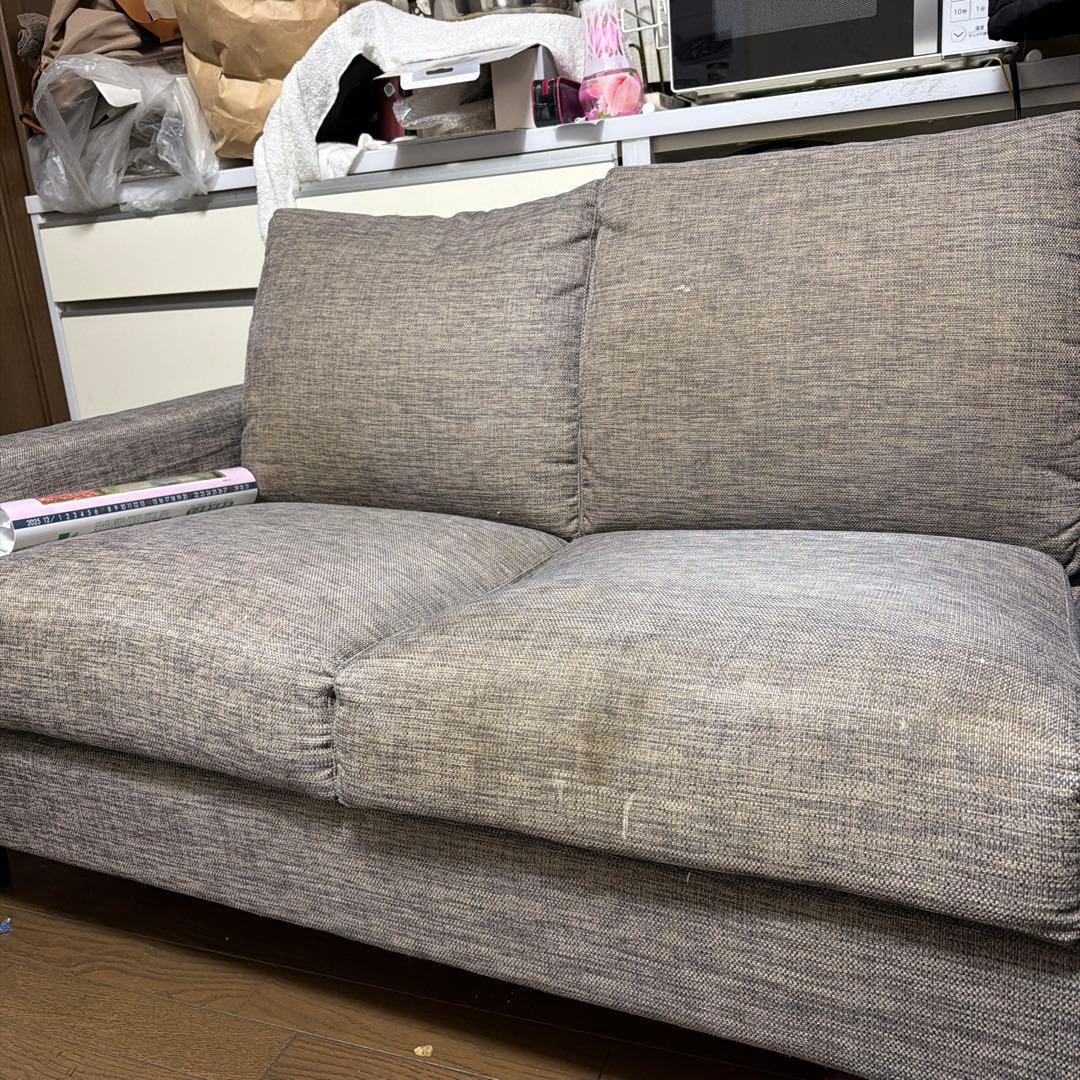 グレー ファブリック コーナーソファ ３人掛け
