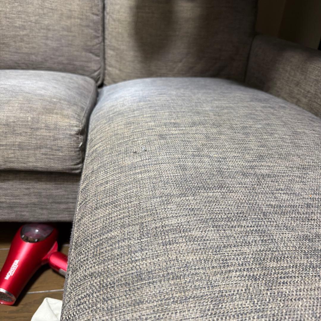 グレー ファブリック コーナーソファ ３人掛け