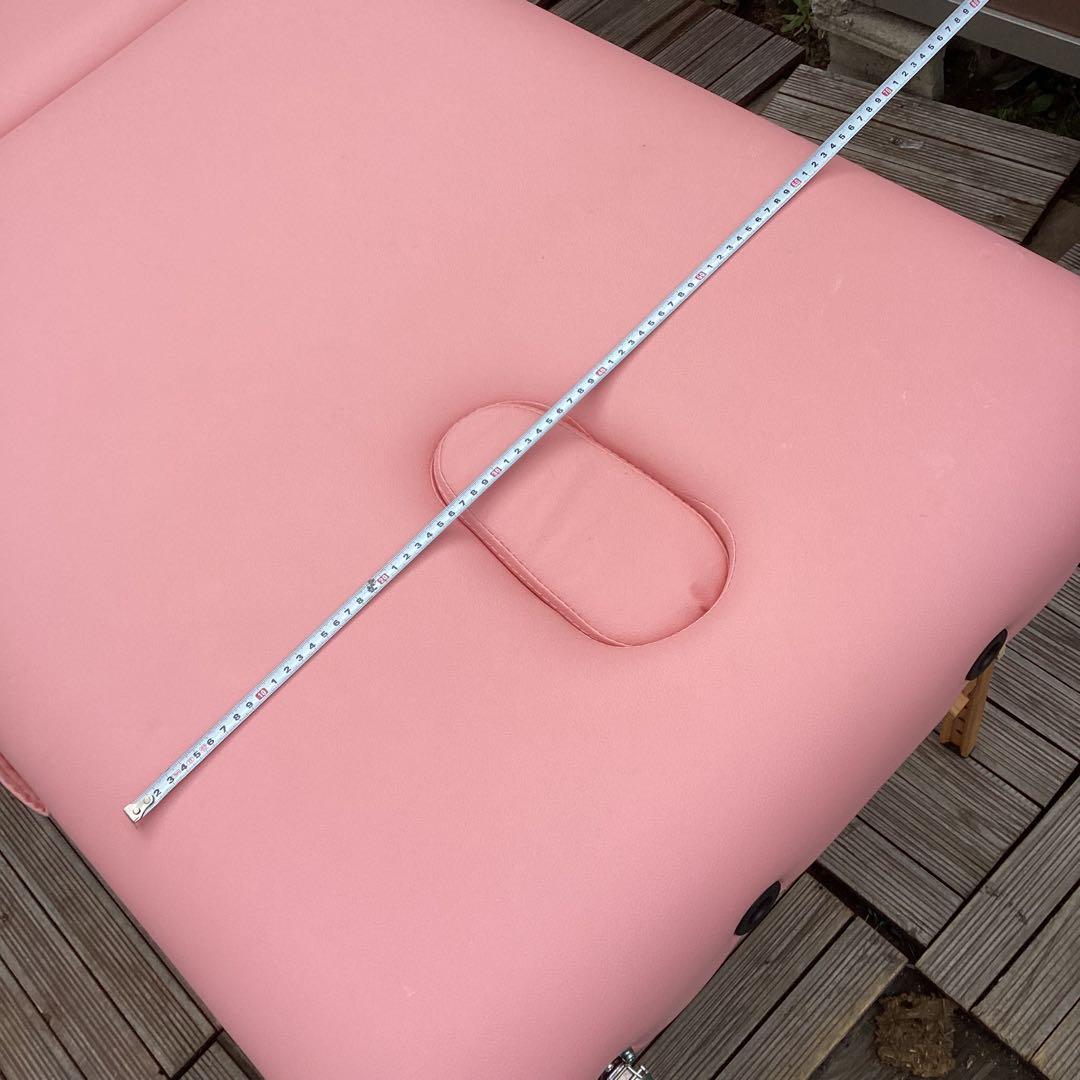 木製フレーム　折りたたみ　ベッド　収納袋付き　ピンク　World JB（F32