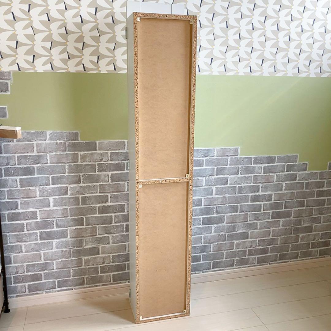 【引取限定】福岡市 ミラー付き収納 本棚 こっそりオタ活収納 ホワイトインテリア