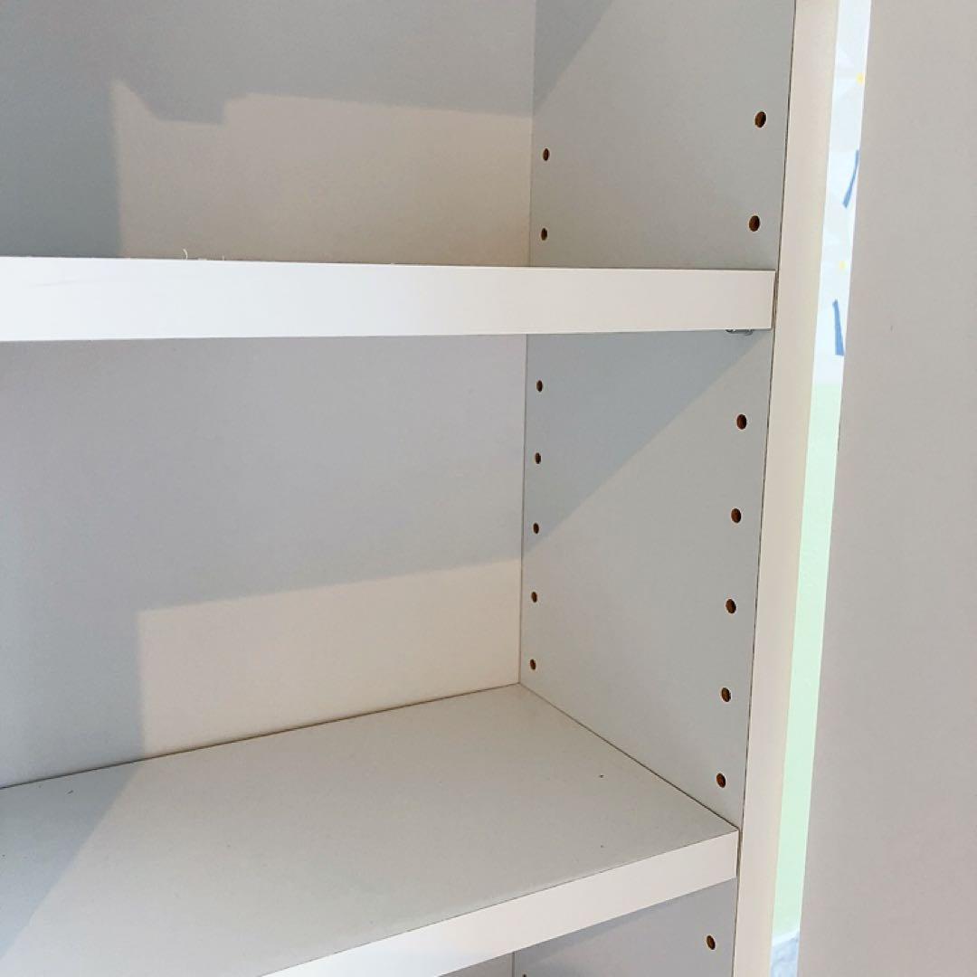 【引取限定】福岡市 ミラー付き収納 本棚 こっそりオタ活収納 ホワイトインテリア