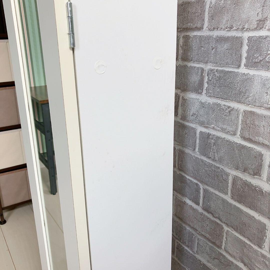 【引取限定】福岡市 ミラー付き収納 本棚 こっそりオタ活収納 ホワイトインテリア