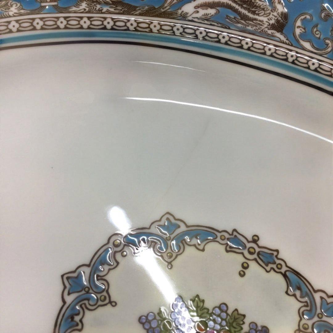 フロレンティーン ターコイズ オーバルプレート×1+22㎝プレート6枚セット