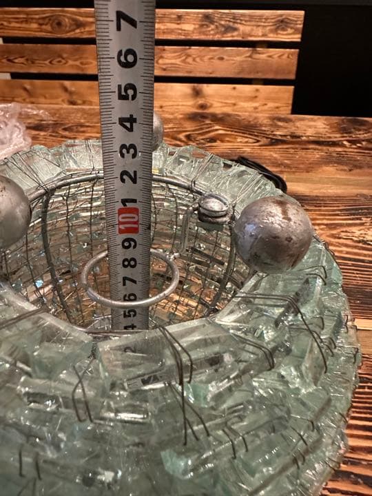 モザイクガラスのボールランプ