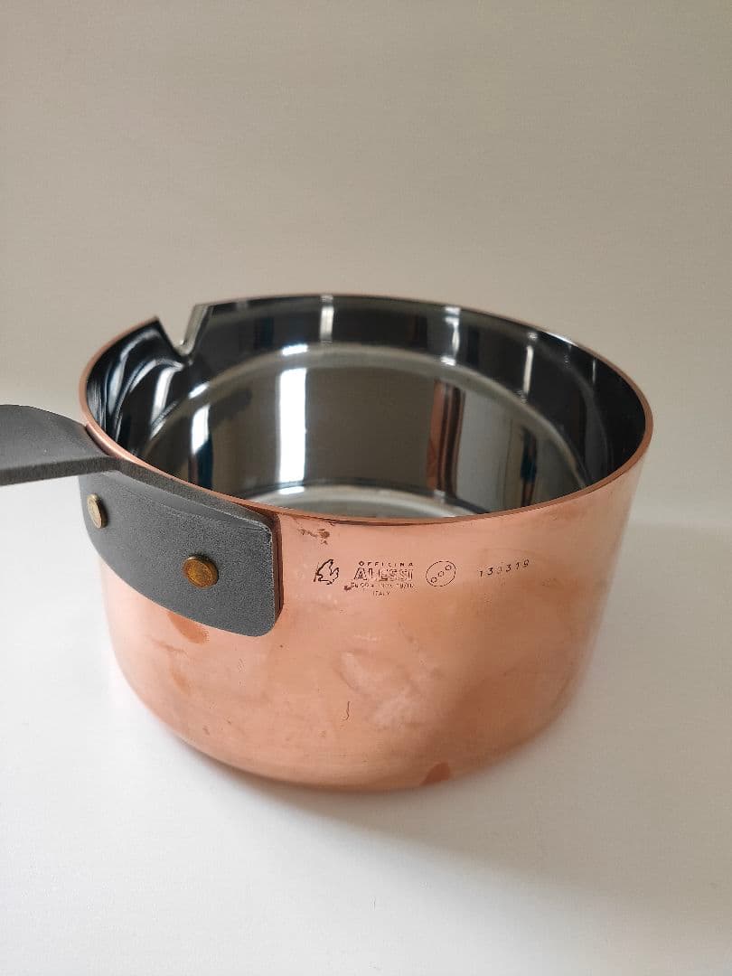 【希少！大特価！新品未使用！⠀】アレッシー ソースパン 銅片手鍋