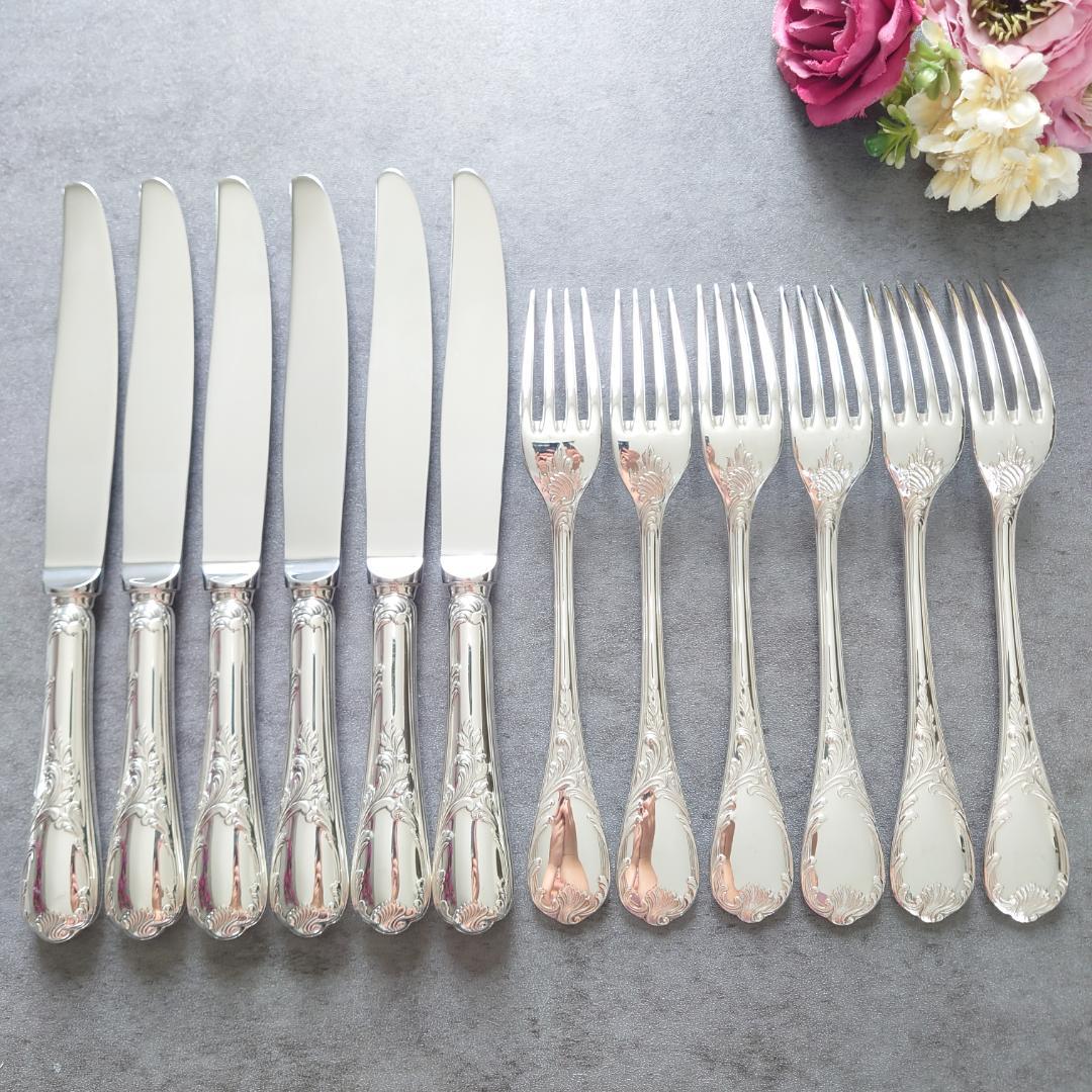 美品 クリストフル マルリー テーブルナイフ テーブルフォーク 12点