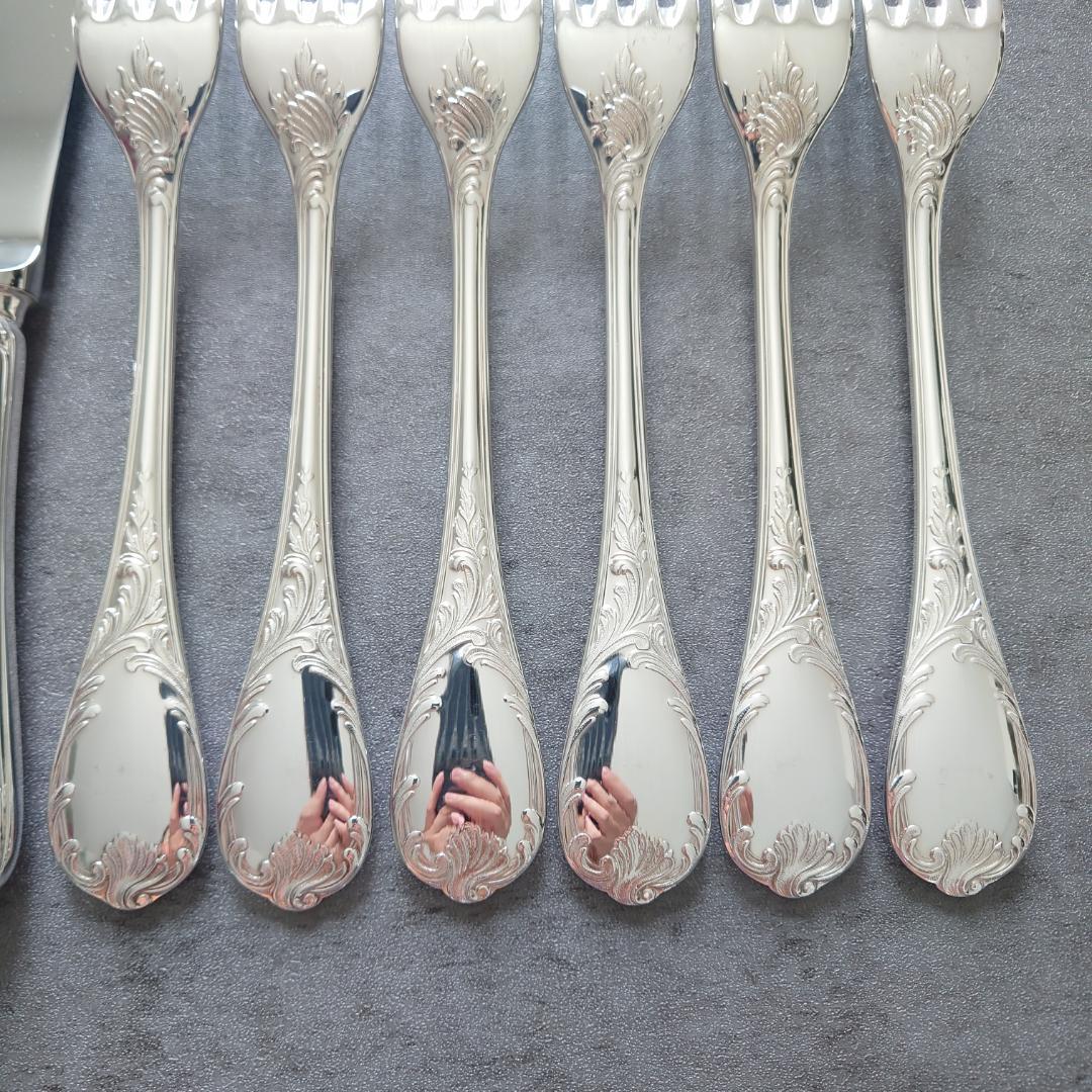 美品 クリストフル マルリー テーブルナイフ テーブルフォーク 12点