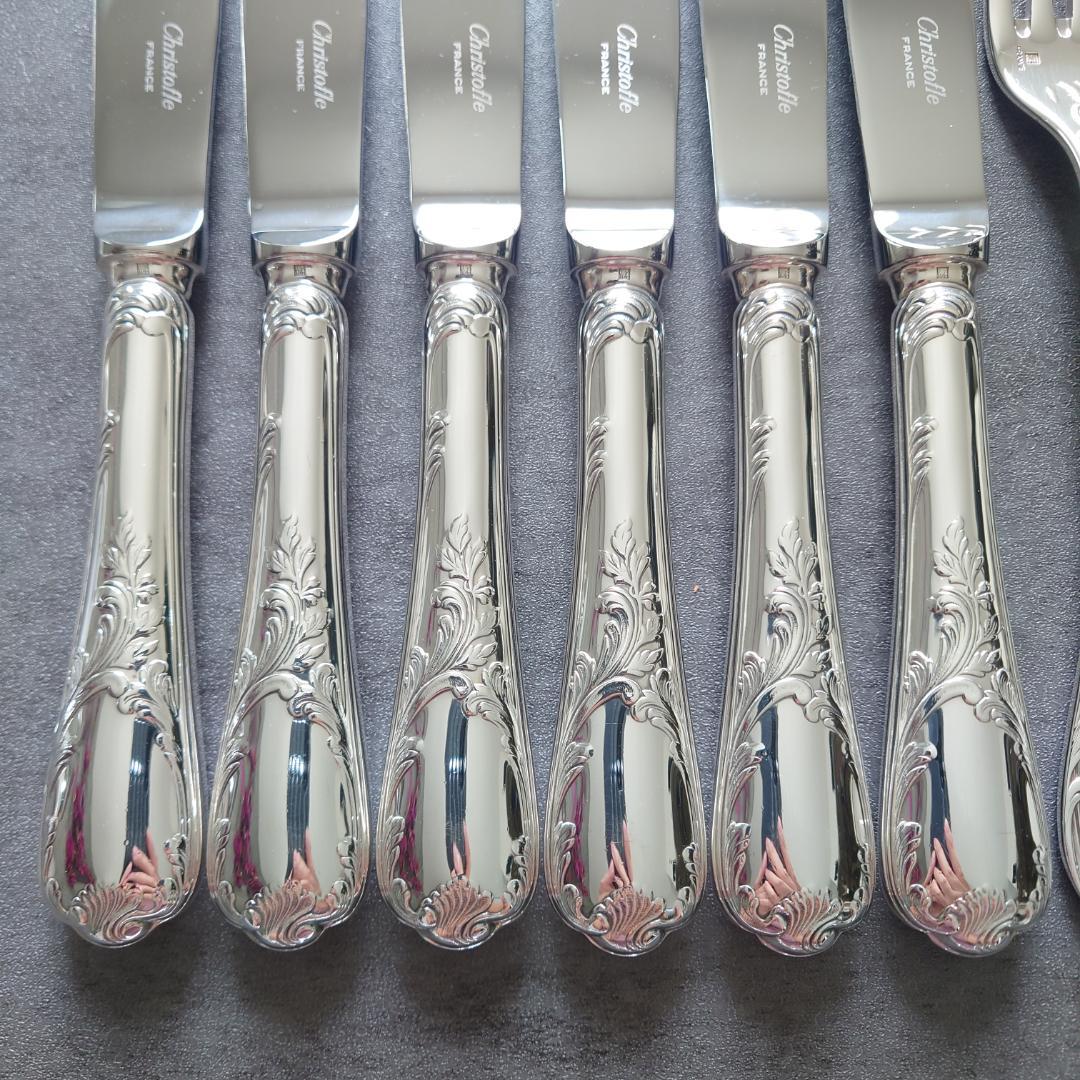 美品 クリストフル マルリー テーブルナイフ テーブルフォーク 12点