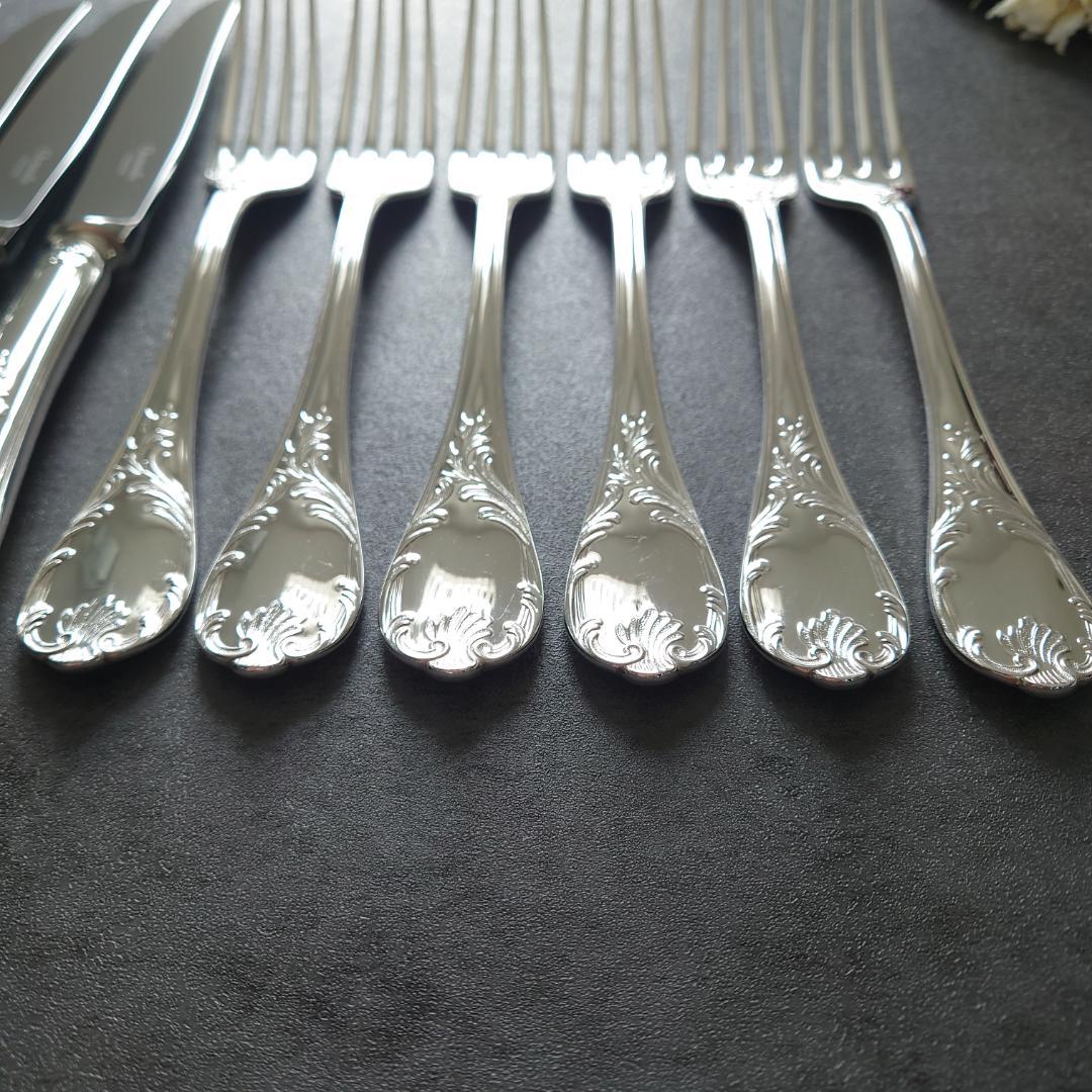 美品 クリストフル マルリー テーブルナイフ テーブルフォーク 12点