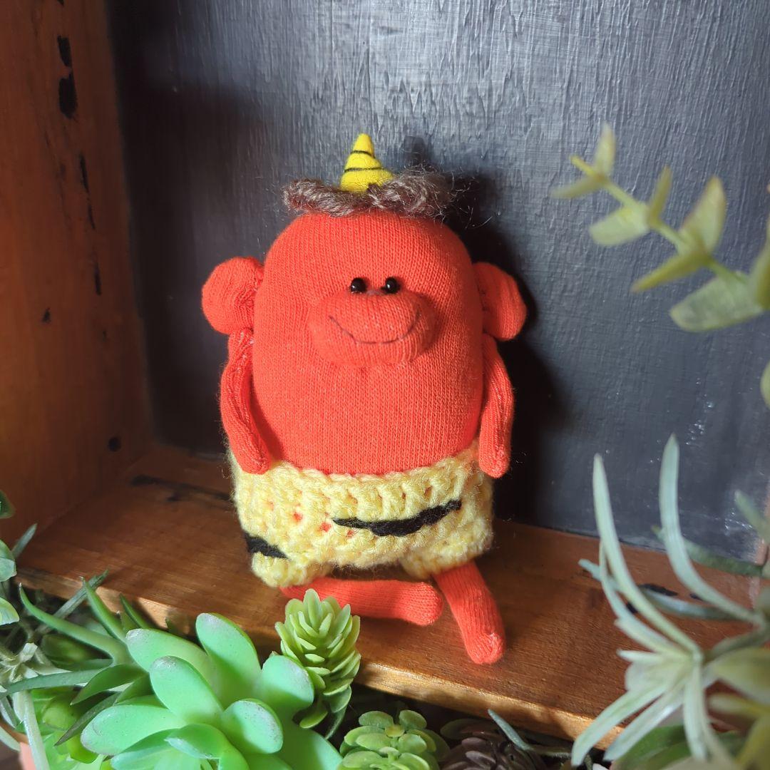 ソックモンキー ハンドメイド 手作り 鬼 鬼のパンツ 節分 ソックス