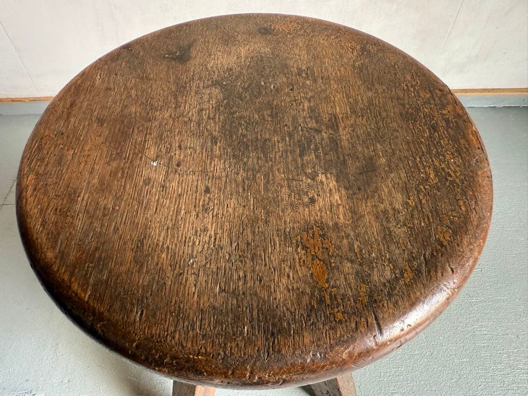 海軍通信学校 丸椅子 回転チェア ヴィンテージ スツール 戦前 時代物 貴重